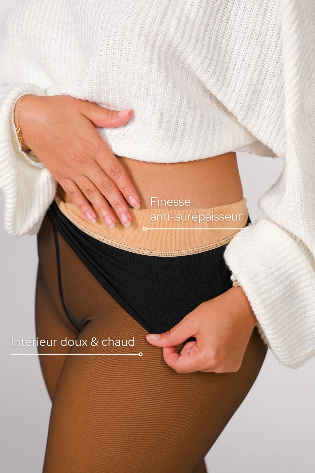 L’Authentique Collant Polaire Caramel