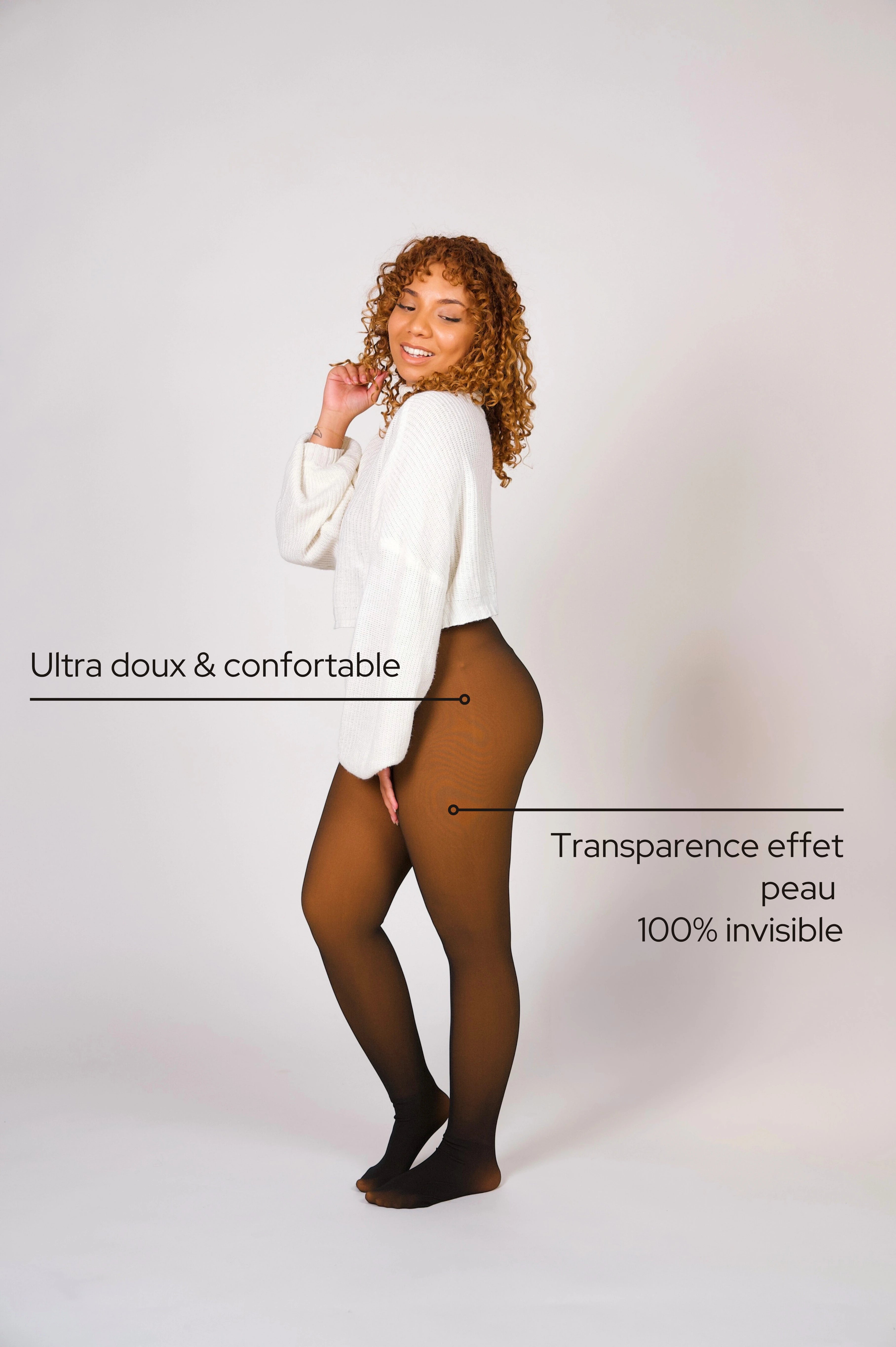 L’Authentique Collant Polaire Caramel
