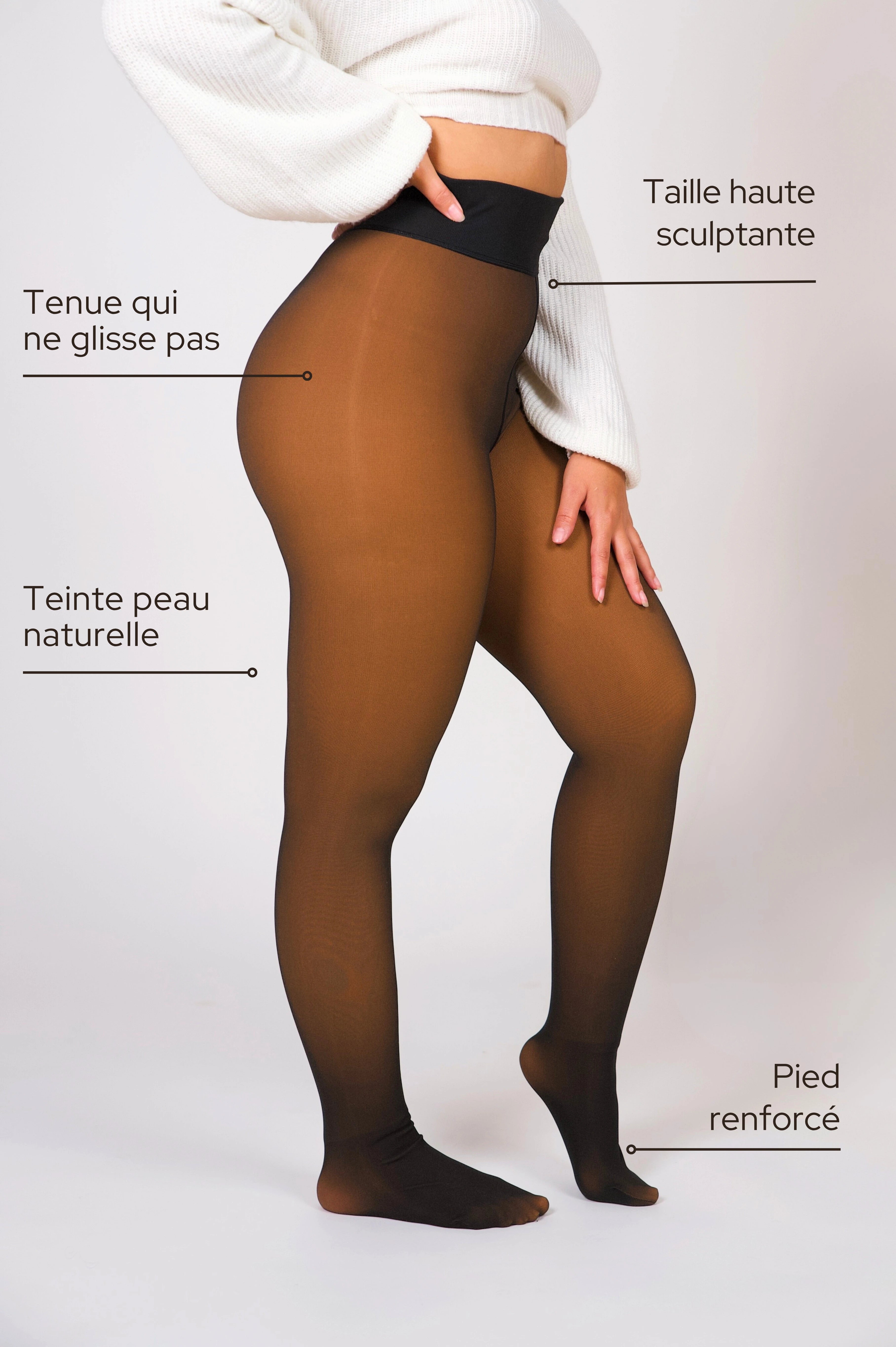 L’Authentique Collant Polaire Caramel